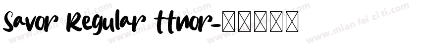 Savor Regular ttnor字体转换